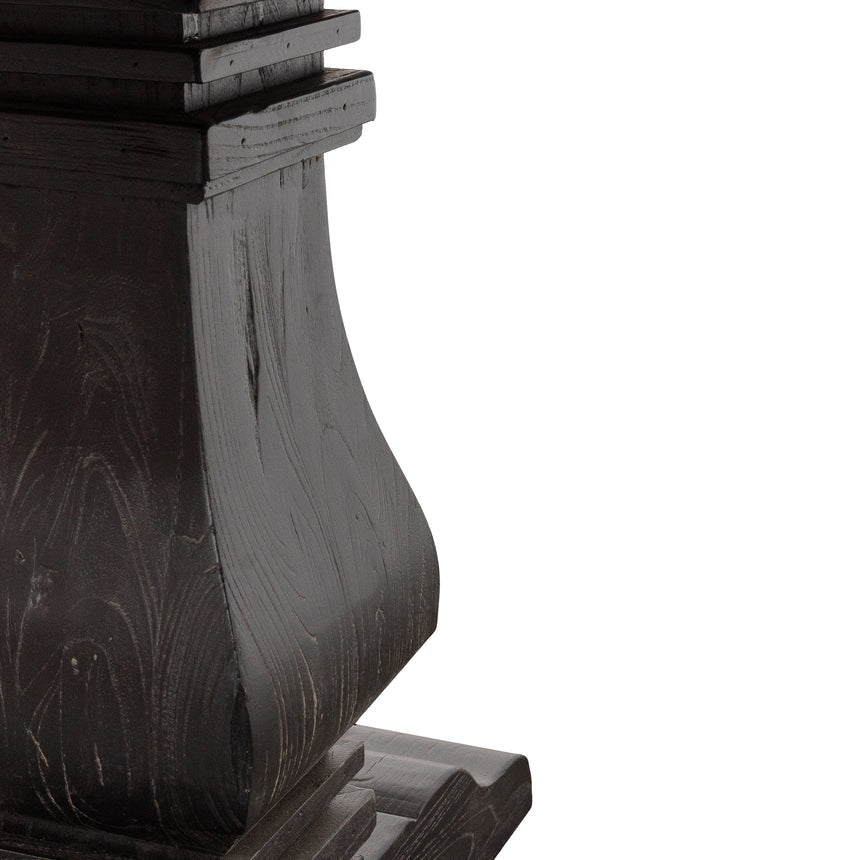1.4m Natural Round Dining Table - Black Base - View 6