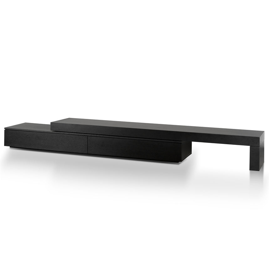 Extendable Entertainment TV Unit | Black Oak | Myka Home