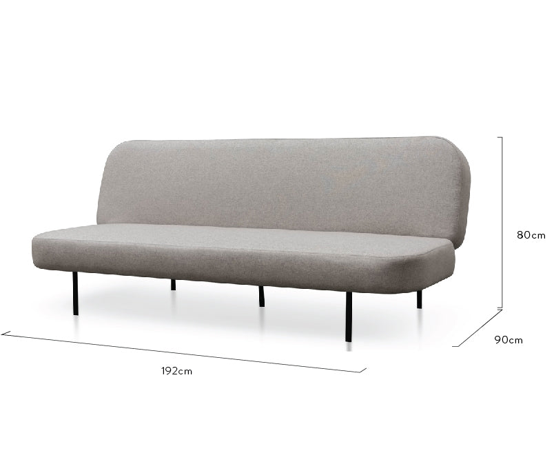 3 Seater Sofa Bed - Light Grey - View 12
