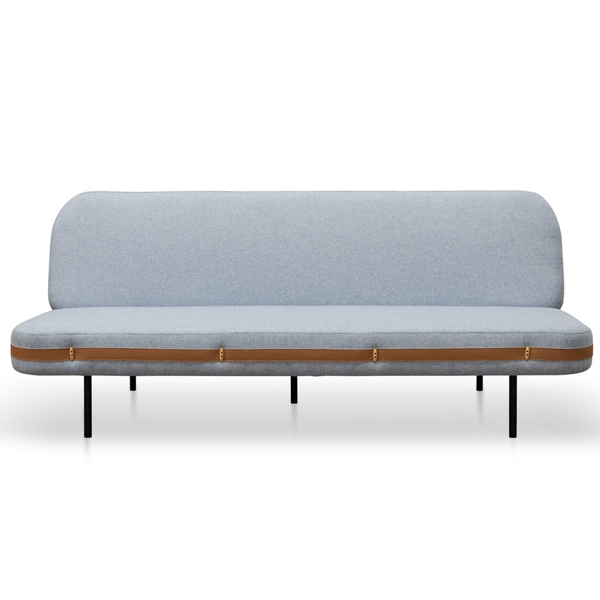 3 Seater Sofa Bed - Light Blue - View 3