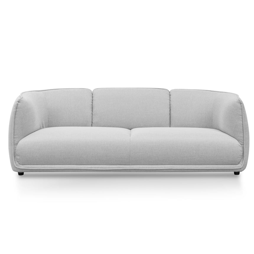 3 Seater Fabric Sofa- Light Texture Grey - View 3