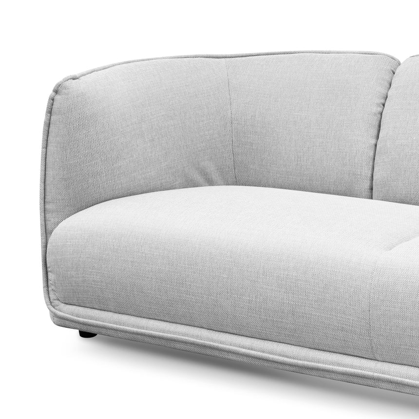3 Seater Fabric Sofa- Light Texture Grey - View 5