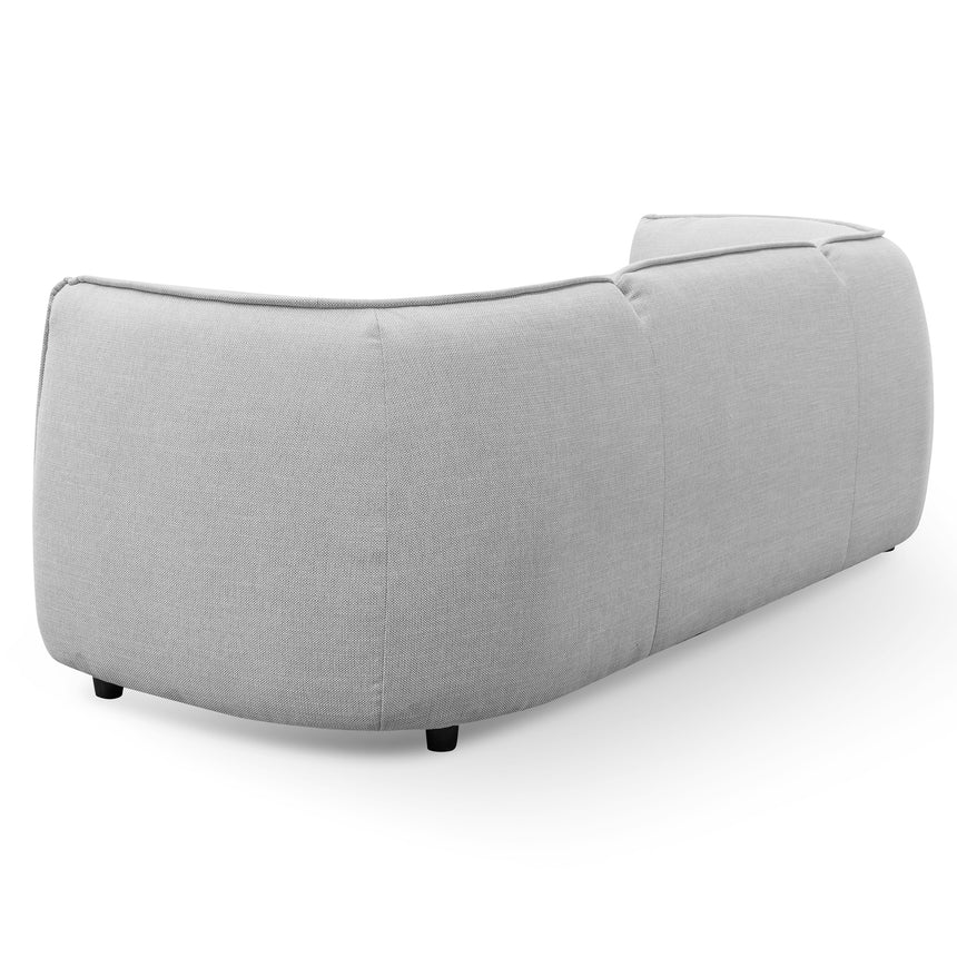 3 Seater Fabric Sofa- Light Texture Grey - View 4