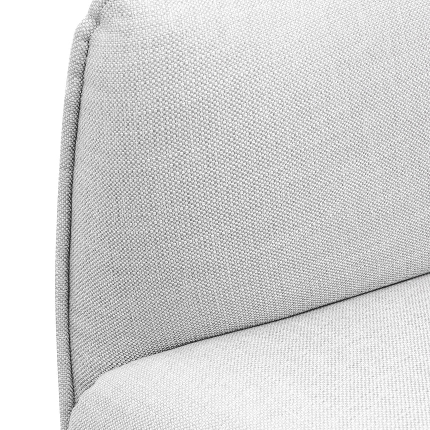 3 Seater Fabric Sofa- Light Texture Grey - View 7