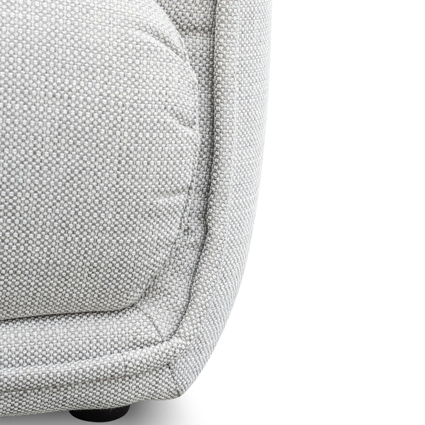 3 Seater Fabric Sofa- Light Texture Grey - View 9