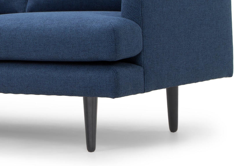 3 Seater Fabric Sofa - Navy - View 6