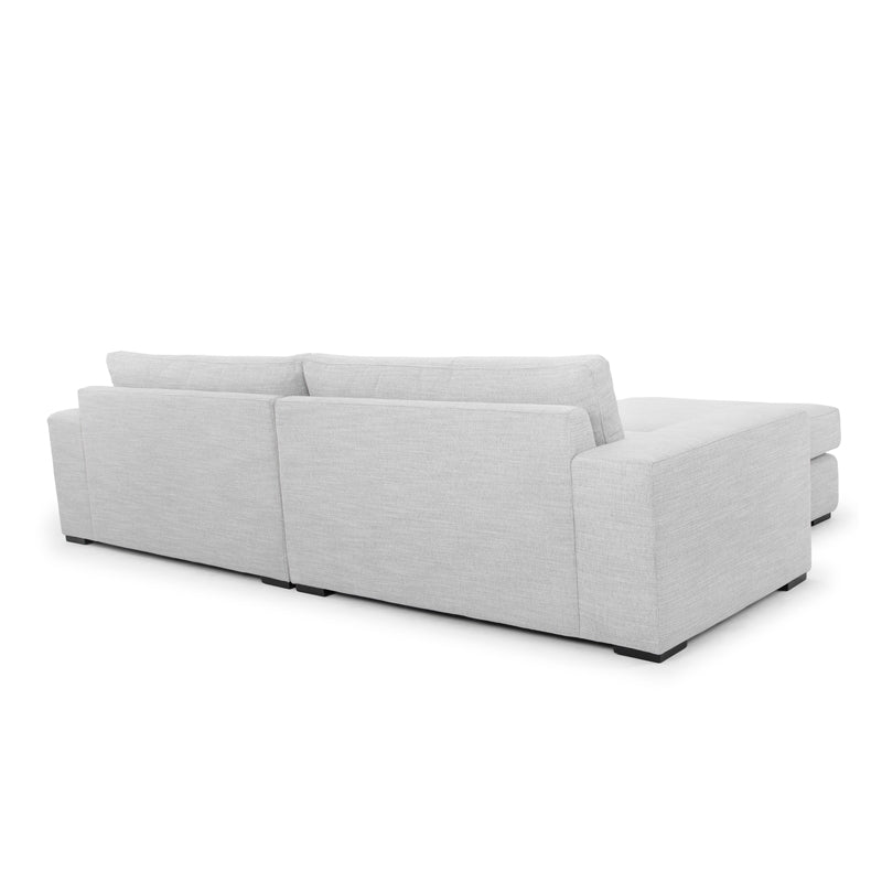 3 Seater Sofa With Chaise - Light Texture Grey - View 5