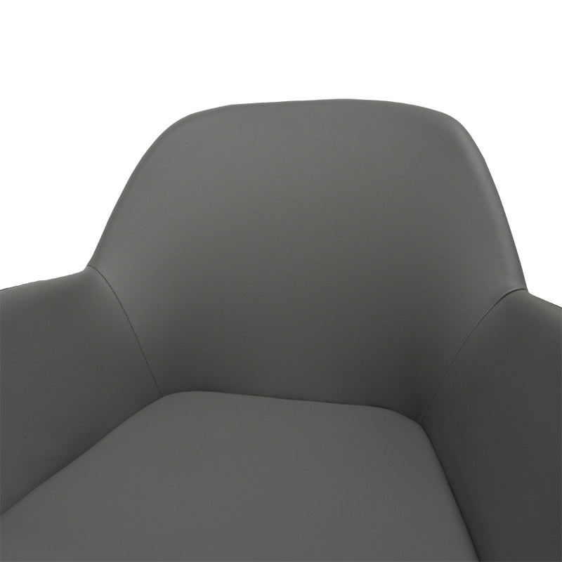 Dining Chair in Charcoal Grey With Black Legs - View 6