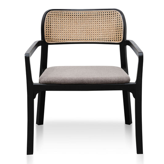 Ex Display - CLC6039-SD Fabric Armchair - Caramel Grey with Black Legs