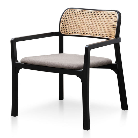 Ex Display - CLC6039-SD Fabric Armchair - Caramel Grey with Black Legs