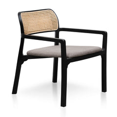 Ex Display - CLC6039-SD Fabric Armchair - Caramel Grey with Black Legs