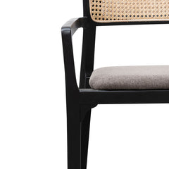 Ex Display - CLC6039-SD Fabric Armchair - Caramel Grey with Black Legs