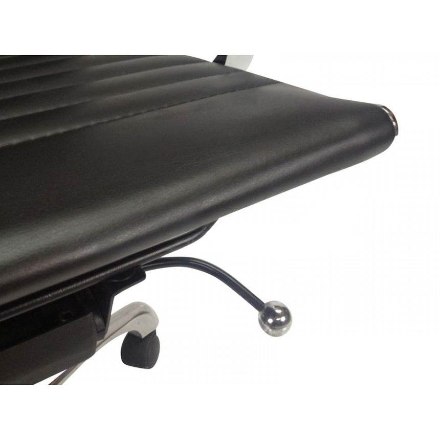 Leather Office Chair - Black - View 7