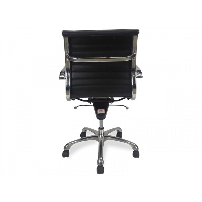 Leather Office Chair - Black - View 3