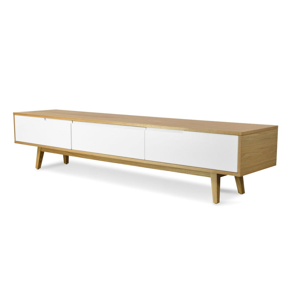 2.1m TV Entertainment Unit | Lowline - Natural | Myka Home