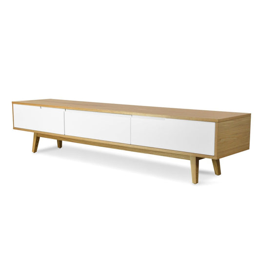 2.1m TV Entertainment Unit | Lowline - Natural | Myka Home