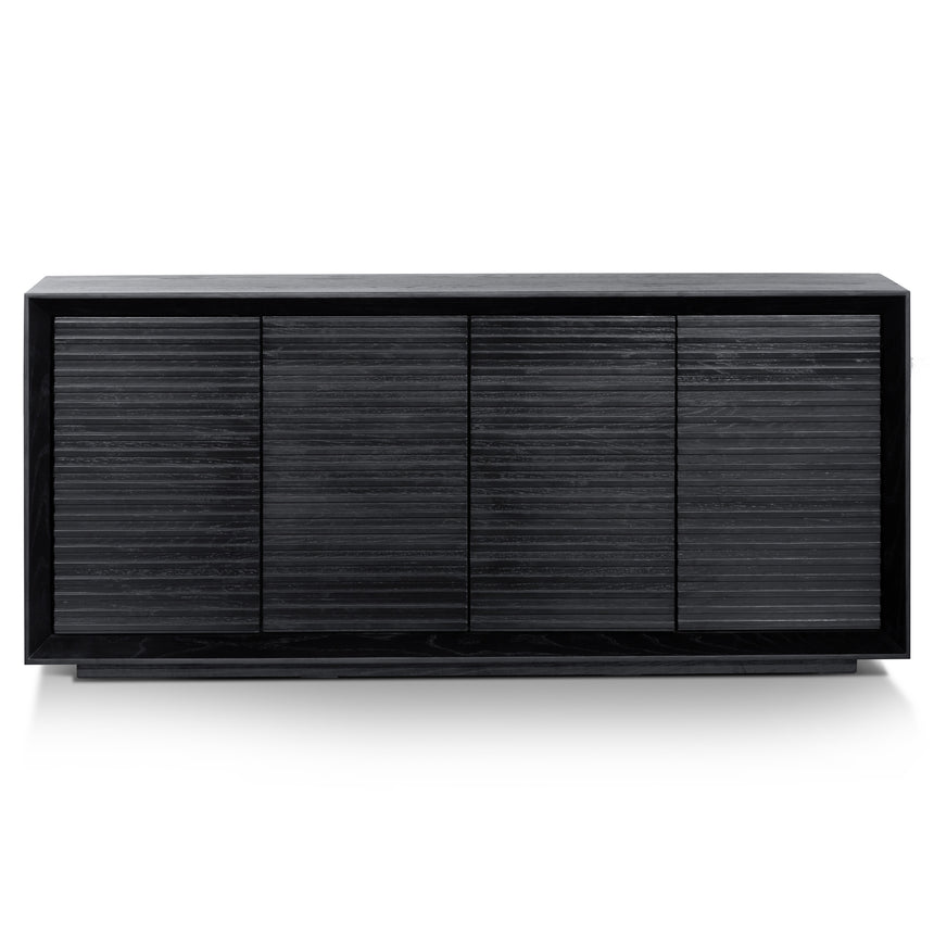 1.8m Wooden Sideboard - Black Oak - View 2