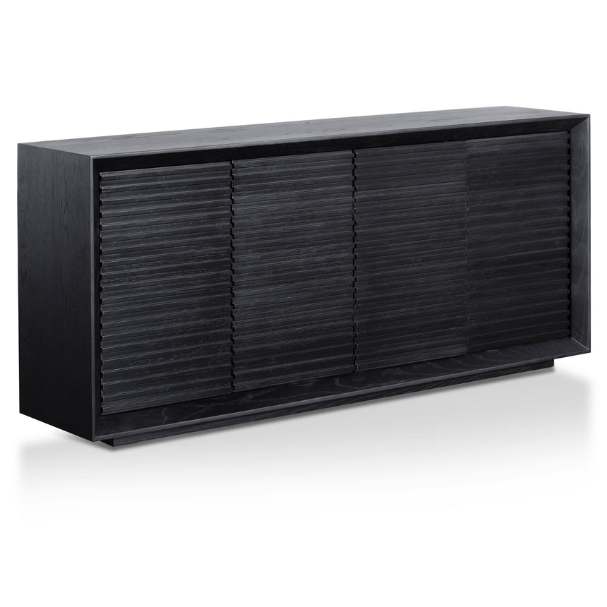 1.8m Wooden Sideboard - Black Oak - View 3