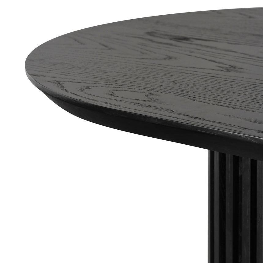 2.2m Wooden Dining Table - Black Oak - View 5