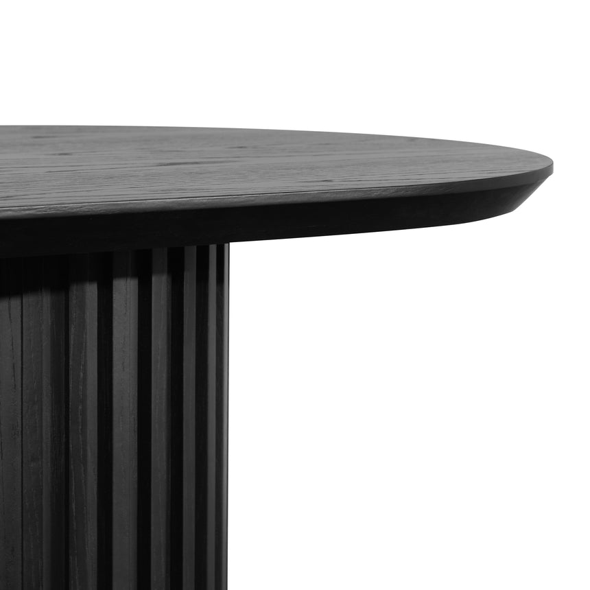 2.2m Wooden Dining Table - Black Oak - View 6