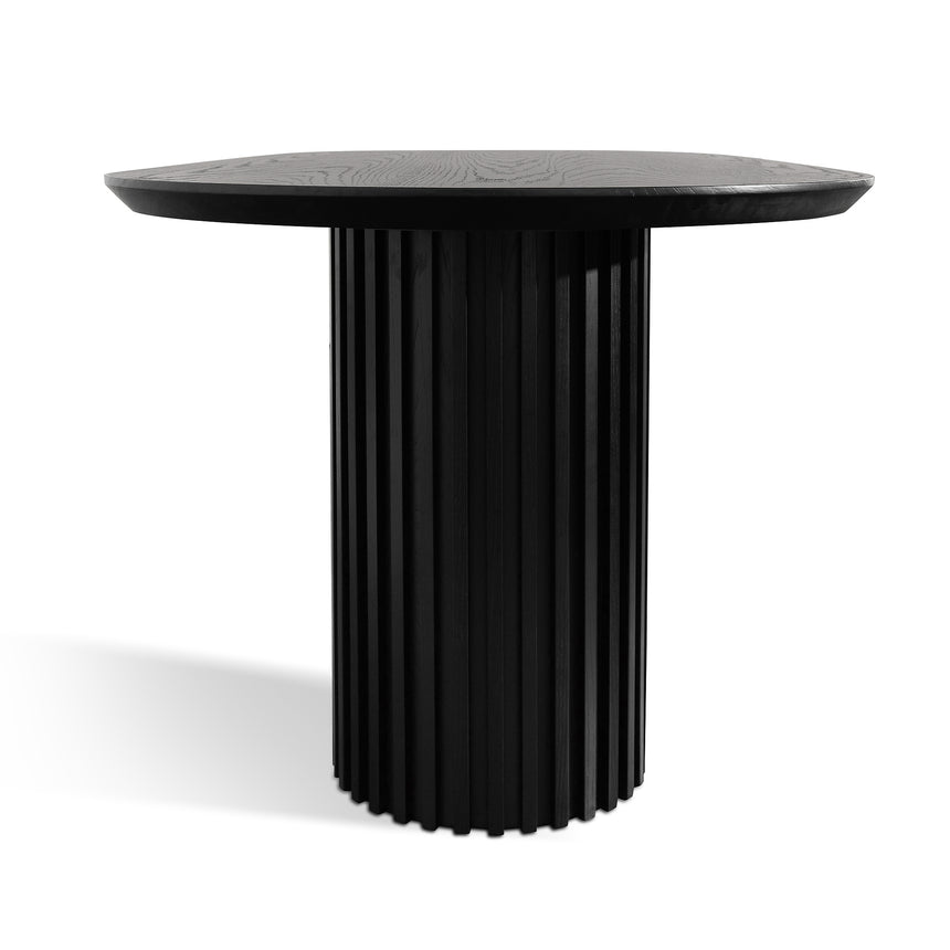 2.2m Wooden Dining Table - Black Oak - View 9