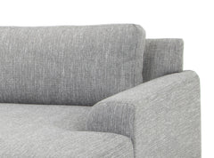 3 Seater Right Chaise Sofa | Graphite Grey With Black Legs | Myka Home