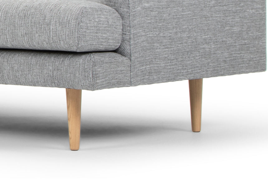 Seater With Left Chaise Sofa - Graphite Grey with Natural Legs - View 4