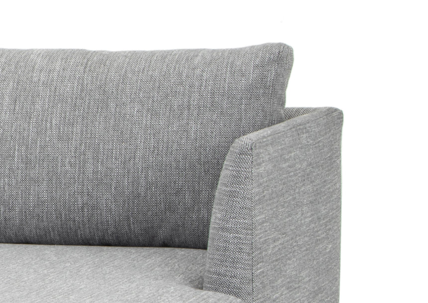 3 Seater With Right Chaise Sofa - Graphite Grey with Natural Legs - View 5
