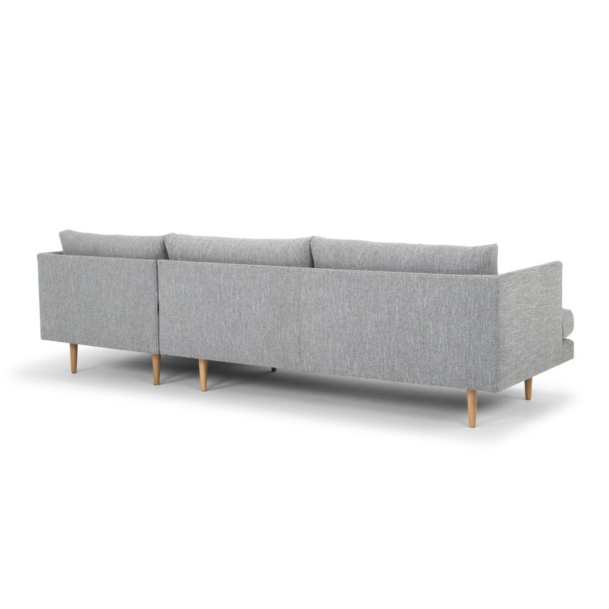 3 Seater With Right Chaise Sofa - Graphite Grey with Natural Legs - View 4