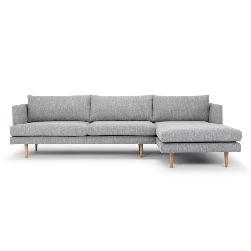 3 Seater With Right Chaise Sofa - Graphite Grey with Natural Legs - View 2