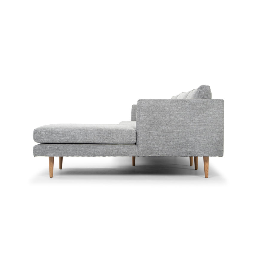 3 Seater With Right Chaise Sofa - Graphite Grey with Natural Legs - View 7