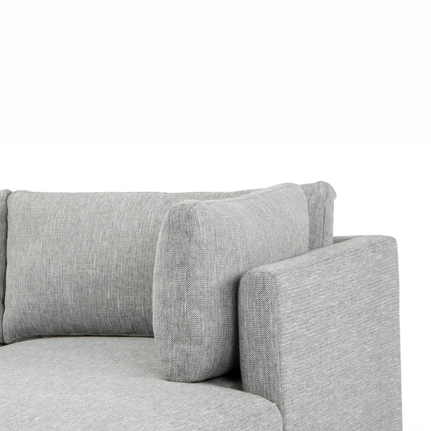 3 Seater Right Chaise Fabric Sofa - Graphite Grey - View 2
