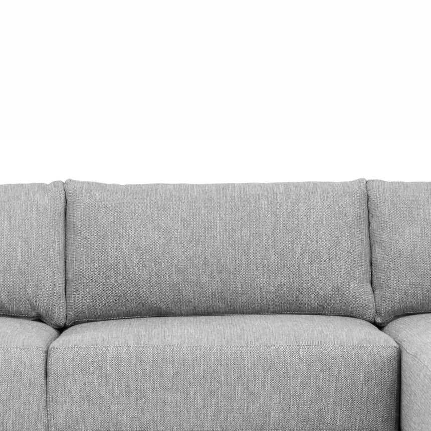 3 Seater Right Chaise Fabric Sofa - Graphite Grey - View 4