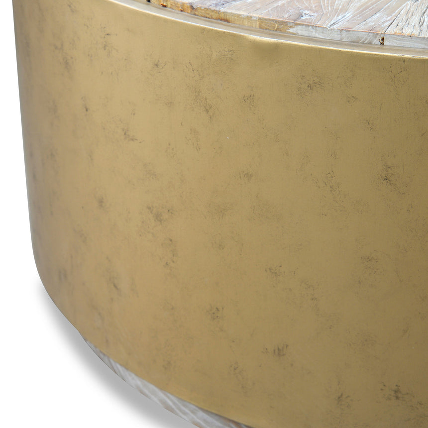 1m Round Elm Coffee Table - View 4