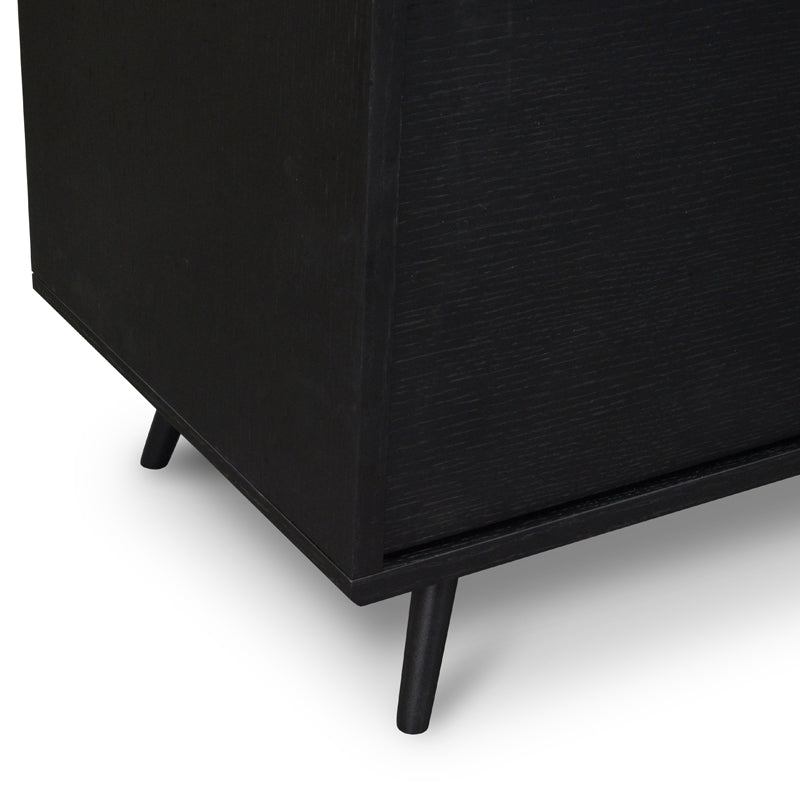 2.4m Entertainment TV Unit | Black Oak | Myka Home - View 4