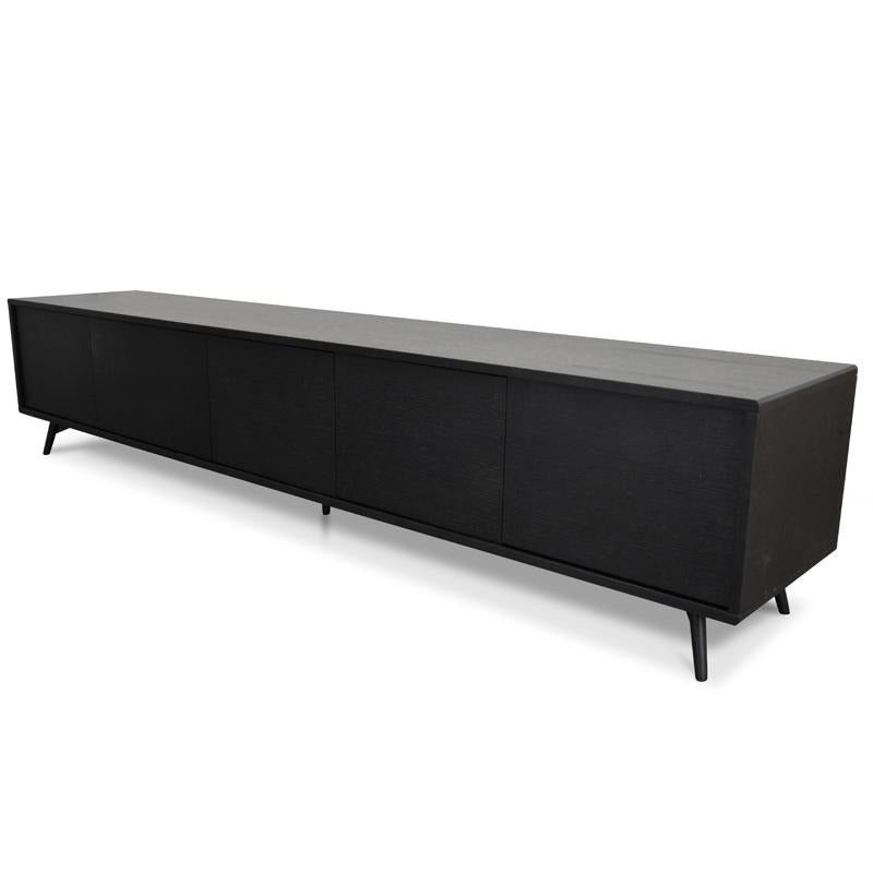 2.4m Entertainment TV Unit | Black Oak | Myka Home