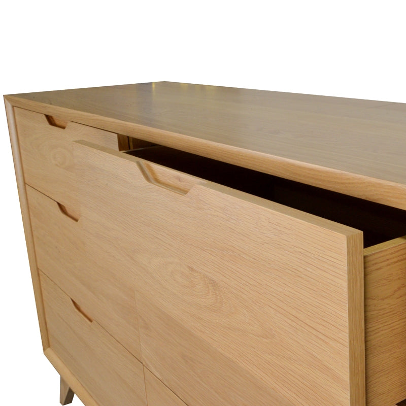 6 Drawer Wide Chest - Natural - View 10