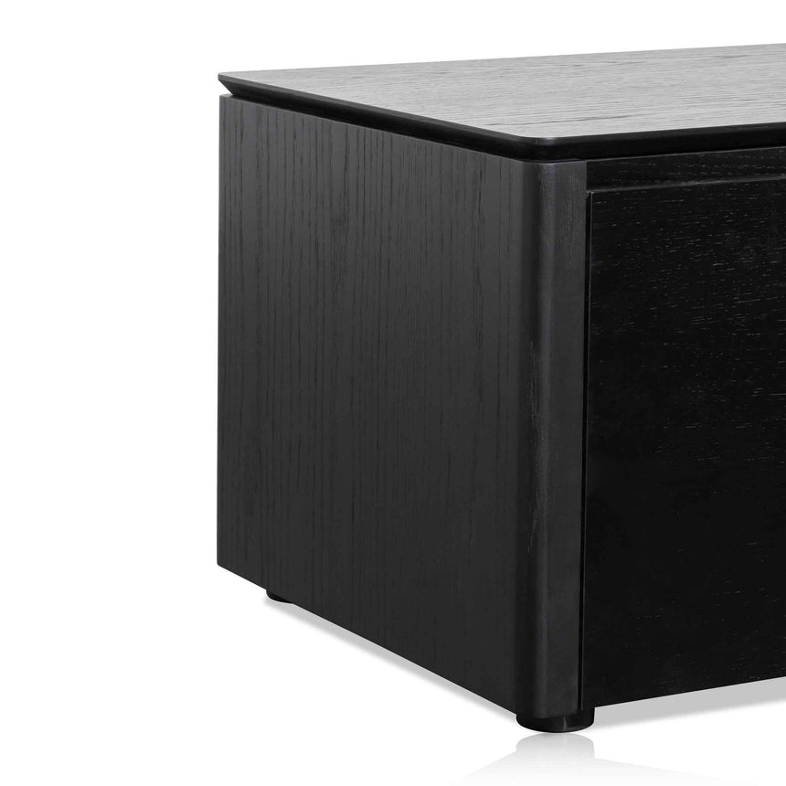 TV Entertainment Unit with Middle Drawer | Black Oak | Myka Home - View 9