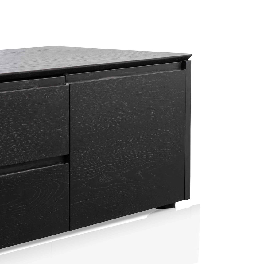 TV Entertainment Unit with Middle Drawer | Black Oak | Myka Home - View 10