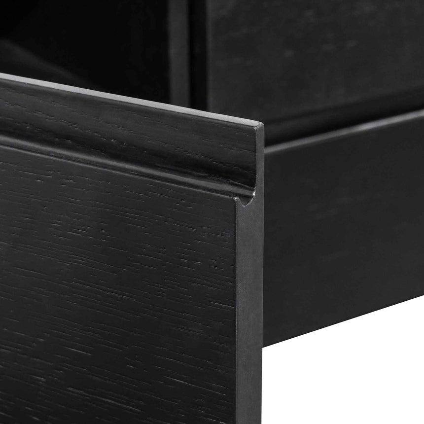 TV Entertainment Unit with Middle Drawer | Black Oak | Myka Home - View 7