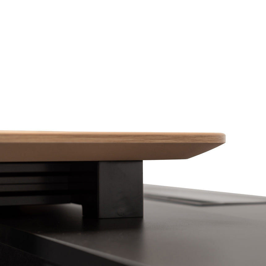 2m Right Return Office Desk | Natural - Black | Myka Home - View 6