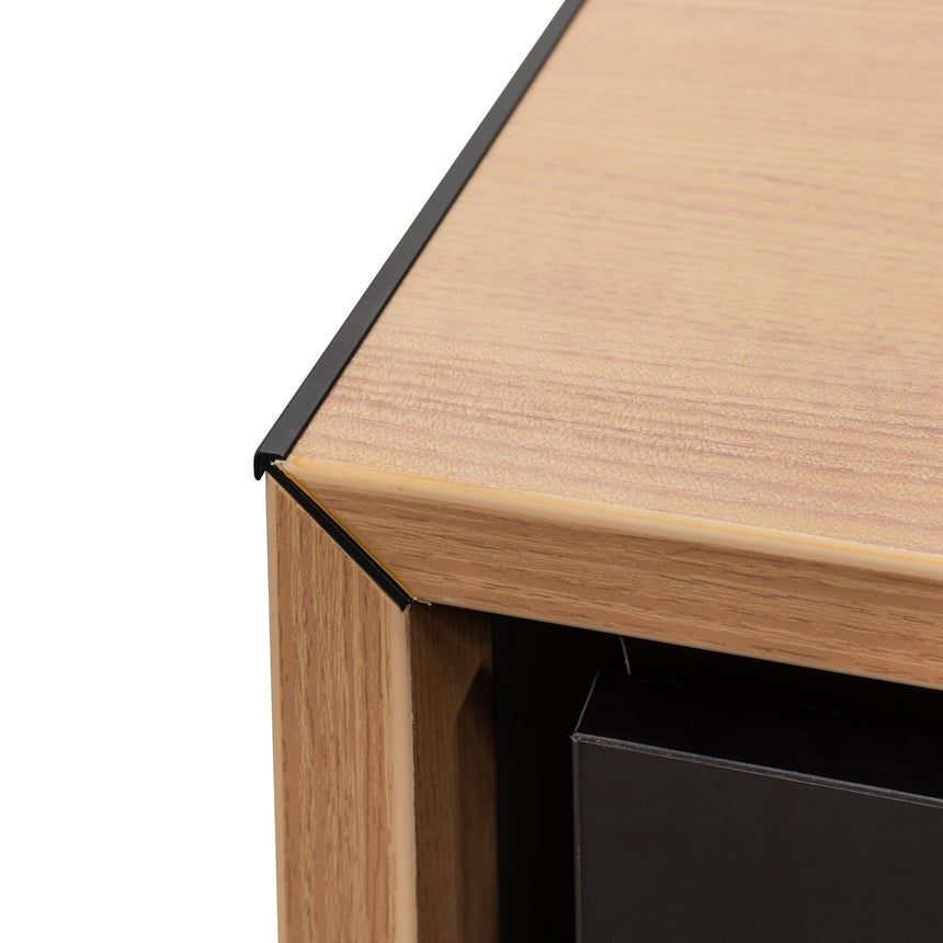 2.3m Left Return Office Desk | Natural | Myka Home - View 14