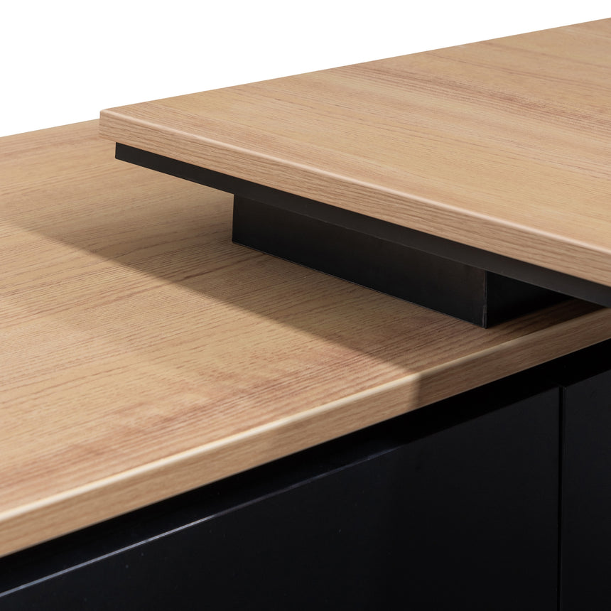 2.3m Left Return Office Desk | Natural | Myka Home - View 10