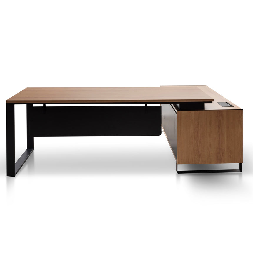 2.3m Left Return Office Desk | Natural | Myka Home - View 4