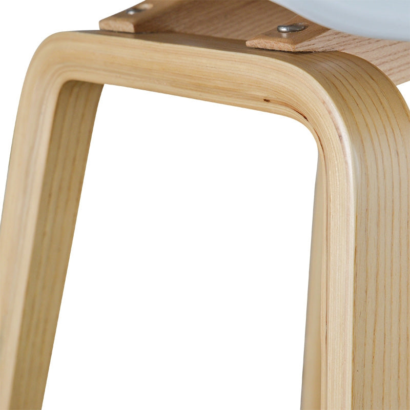 65cm Bar Stool in White And Natural - View 7