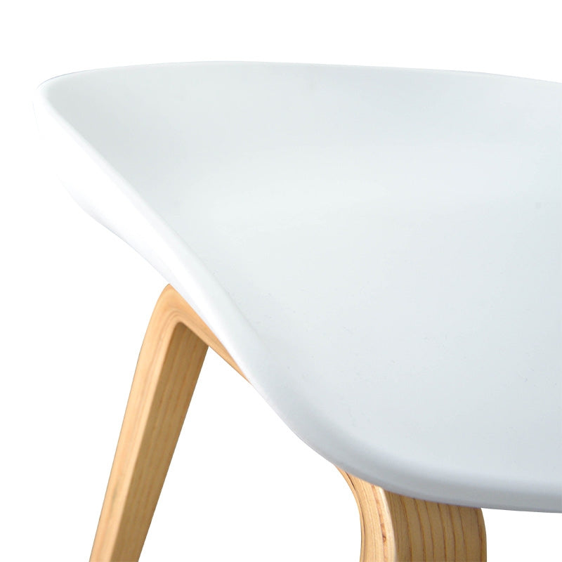 65cm Bar Stool in White And Natural - View 10