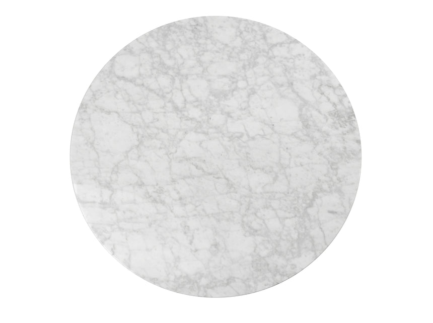 100cm Round Marble Coffee Table With Black Base - View 4