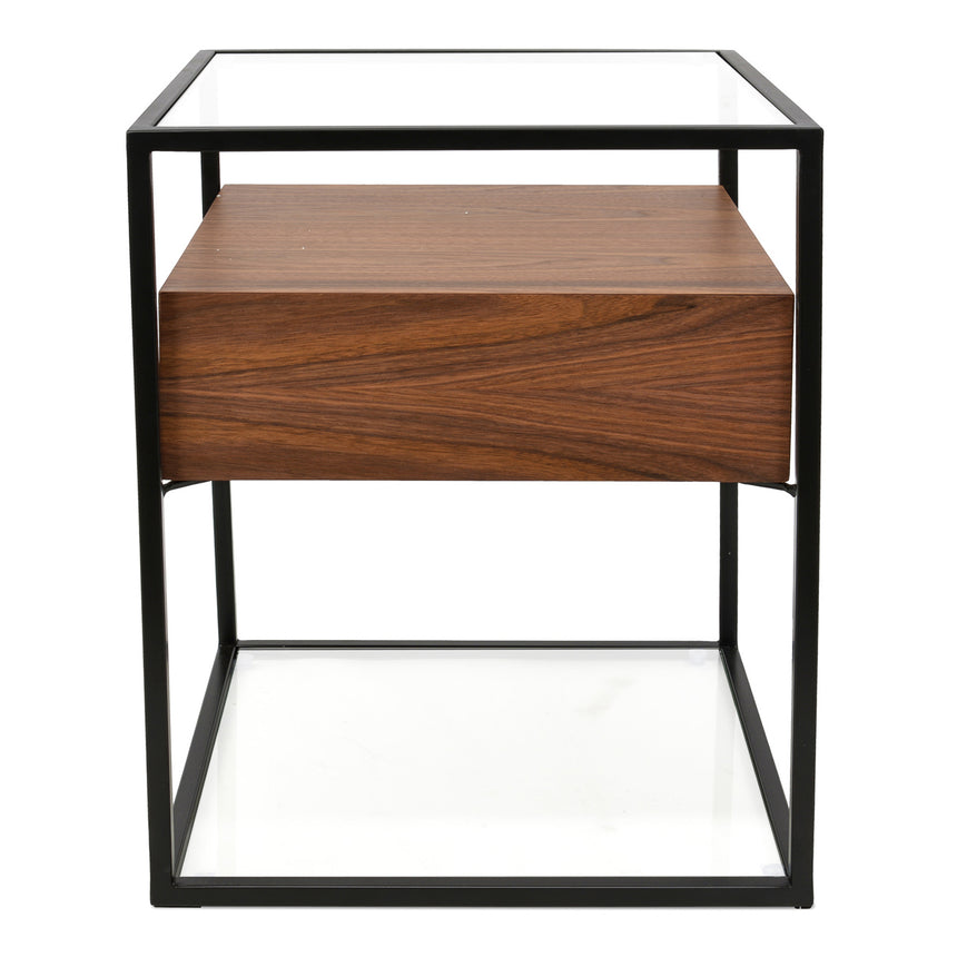 CST311WAL-IG Glass Side Table - Walnut - View 3