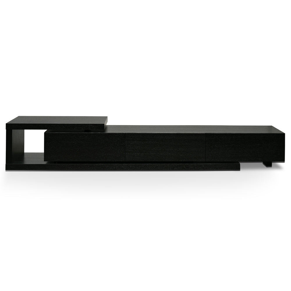Lowline 2.4-3.07m Entertainment TV Unit | Full Black | Myka Home
