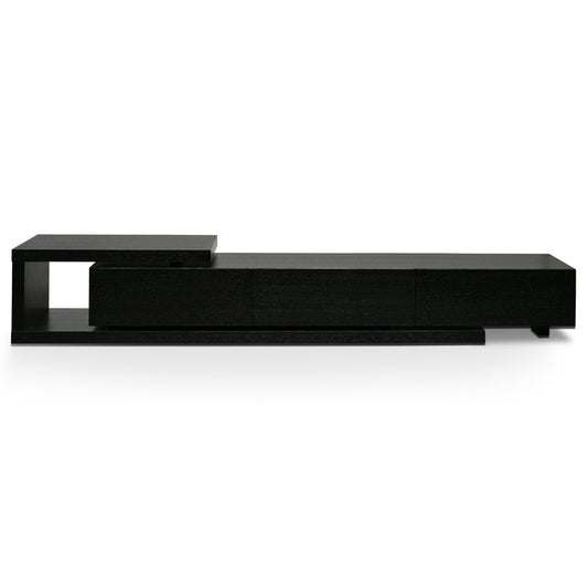Lowline 2.4-3.07m Entertainment TV Unit | Full Black | Myka Home